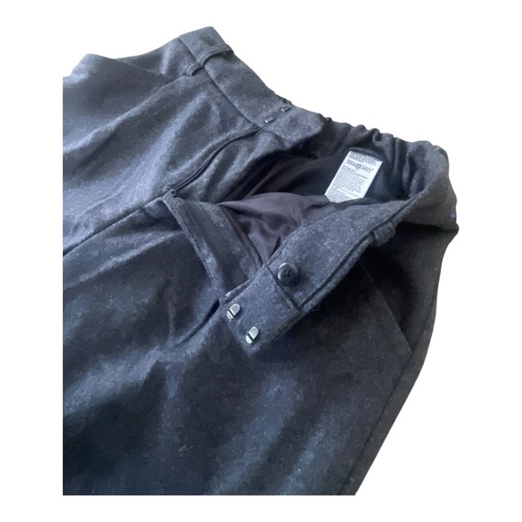 Banana Republic High Rise Tapered Italian Wool blend Size 8 Career Grey - Picture 9 of 13